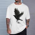 Cuervo Pájaro Cuervo Tatuaje Camiseta unisex Regalos para él