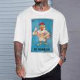 El Gallo Lottery Tradicional Vintage Rooster T-Shirt Gifts for Him