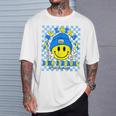 Be Extra Yellow And Blue Smile Face Down Syndrome Awareness T-Shirt Gifts for Him