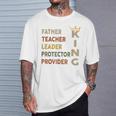 Father's Day African American Father Leader Black King Dad T-Shirt Gifts for Him