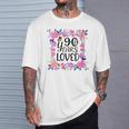 Floral 90Th Birthday Present 90 Years Loved T-Shirt Gifts for Him