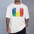 France Senegal Flags Half Senegalese French Roots Vintage T-Shirt Gifts for Him