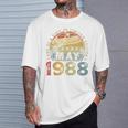 36 Years Old May 1988 Vintage 36Th Birthday Men T-Shirt Gifts for Him