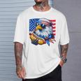 Bald Eagle Hotdog American Flag 4Th Of July Patriotic T-Shirt Gifts for Him