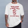 Are You A Smart Fella Or Fart Smella Bouledogue Meme T-Shirt Gifts for Him