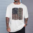 Grampy American Flag Vintage Father's Day 4Th Of July T-Shirt Gifts for Him