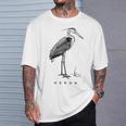 Great Blue Heron Bird Birdwatcher T-Shirt Gifts for Him