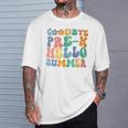 Groovy Goodbye Pre-K Hello Summer Last Day Of School T-Shirt Gifts for Him