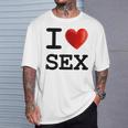 Humoristique Avec Inscription I Love Sex T-Shirt Cadeaux pour lui