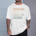 Husband Dad Lawyer Legend Father's Day Vintage Lawyer T-Shirt Gifts for Him