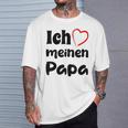 Ich Liebe Meinen Papa Trag Es Zumatertag T-Shirt Geschenke für Ihn