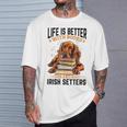 Irish Setter Hunderasse Das Leben Ist Besser Mit Büchern Und Irisch T-Shirt Geschenke für Ihn