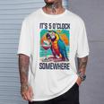 It's 5 O'clock Somewhere Drinking Parrot Cocktail Summer T-Shirt Gifts for Him