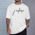 J'adore French Words T-Shirt Gifts for Him