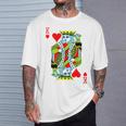 Jeu De Cartes De Poker En Forme De Cœur Roi Pour Déguisement De Carnaval T-Shirt Cadeaux pour lui