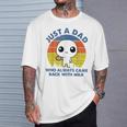 Just A Dad Who Always Came Back With Milk Retro Vintage T-Shirt Gifts for Him