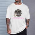 Katzi Will Kuschli Sad Hamster Meme T-Shirt Geschenke für Ihn
