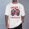 Kinder Jetzt Bin Ich Einsatzleiter Endlich 3 Jahre Boys Fire Brigade T-Shirt Geschenke für Ihn