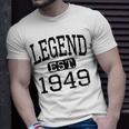 Legend Established 1949 Vintage Style Born 1949 Birthday T-Shirt Gifts for Him