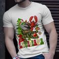 Louisiana Cajun Christmas Crawfish Pelican Alligator Xmas T-Shirt Gifts for Him