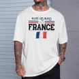 Maillot Supporter France-Equipe De France-Drapeau Tricolore T-Shirt Cadeaux pour lui