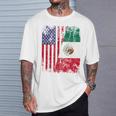Mexican Roots Half American Flag Mexico T-Shirt Gifts for Him