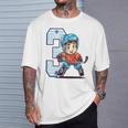Niños Cumpleaños De Hockey Sobre Hielo Niño De 3 Años Tercer Cumpleaños Camiseta unisex Regalos para él