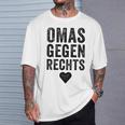 With 'Omas Agegen Richs' Anti-Rassism Fck Afd Nazis T-Shirt Geschenke für Ihn