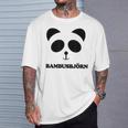 Panda-Gesicht T-Shirt Bambusbjörn, Witzig & Unisex Weiß Geschenke für Ihn