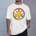 Peace Sign Love Ancient Aztec Sun Tie Dye HippieT-Shirt Gifts for Him