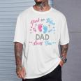 Pink Or Blue Dad Loves You Gender Reveal T-Shirt Gifts for Him