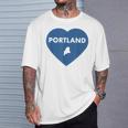 Portland Maine Heart Pride Retro Love T-Shirt Gifts for Him