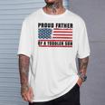 Proud Father Of A Toddler Son Father's Day American Flag T-Shirt Gifts for Him