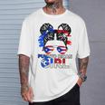 Puerto Rico Flag Messy Puerto Rican Girls Souvenirs T-Shirt Gifts for Him