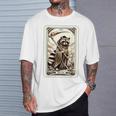 Raccoon Tarot Card Death Witchcraft Occult Raccoon T-Shirt Gifts for Him