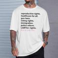 Reproductive Rights Healthcare For All Gun Laws T-Shirt Gifts for Him