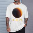 Road Atlas For The Total Solar Eclipse Of 2024 April 8 Path T-Shirt Gifts for Him
