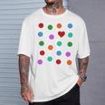 Spotty Dots Spots & Heart Yellow Men Women Children Spot T-Shirt Gifts for Him