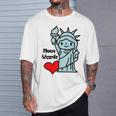 Statue Of Liberty I Love New York T-Shirt Gifts for Him