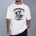 Summerween Vibes Skeleton Ice Cream Summer Vacation T-Shirt Gifts for Him