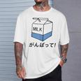 Tokyo Harajuku Milk Says Good Luck In Japanese T-Shirt Gifts for Him