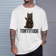 Tortitude Tortoiseshell Cat Owner Tortie Cat Lover T-Shirt Gifts for Him