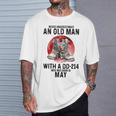 Never Underestimate An Old Man Dd 214 Was Born In May T-Shirt Gifts for Him