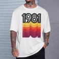 Vintage 80S Style 1981 T-Shirt Geschenke für Ihn