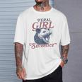 Vintage Feral Girl Summer Opossum T-Shirt Gifts for Him