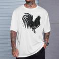 Year Of The Rooster Horoscope Vintage Distressed T-Shirt Gifts for Him