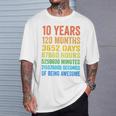Youth 10Th Birthday 10 Years Old Vintage Retro 120 Months T-Shirt Gifts for Him