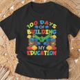 100 Days Of Building My Education Construction Block T-Shirt Gifts for Old Men