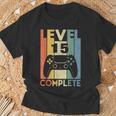 15 Años Cumpleaños Niño Niña Chico Chica Regalo Level 15 Camiseta unisex Regalos para ancianos