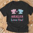 2024 Abuelita Abuela Gender Reveal Pink Or Blue Matching T-Shirt Gifts for Old Men